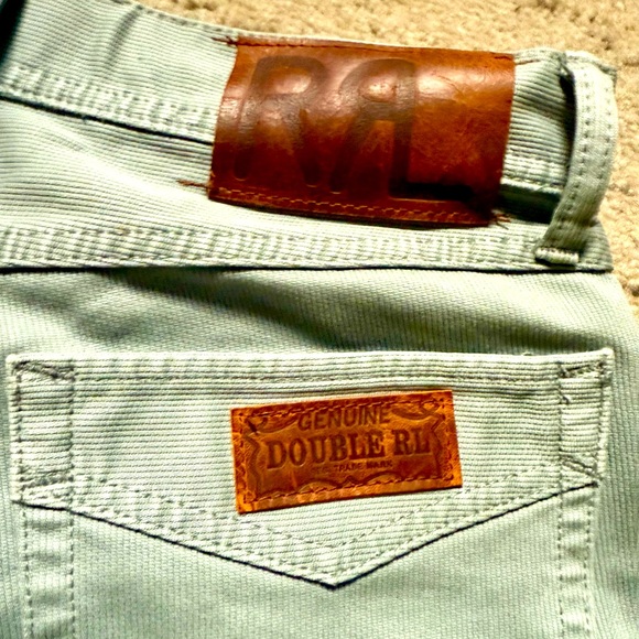 RRL double RL Ralph Lauren light gray slim fit Corduroy Trousers 29/30 - Picture 1 of 12